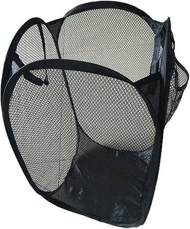 Foldable Mesh Pop Up Washing Clothes Laundry Basket Hamper Toys Storage Bag Hot