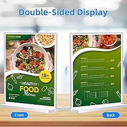 30 Pack Acrylic Sign Holder 8.5 x 11, Double-Sided