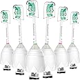 Jiuzhoudeal Replacement Toothbrush Heads for Philips Sonicare E-Series, Compatible with Sonicare Essence, Elite, Advance, CleanCare Screw-on Electric Toothbrush HX7022/66, 6 Pack