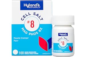Hyland's No. 8 Cell Salt Mag Phos 6X, PMS Relief, Natural Homeopathic Relief of Menstrual Pain and Muscle Cramp Symptoms, Muscle Relaxer, Quick Dissolving Tablets, 100 Count