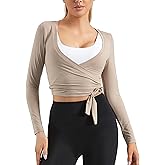 Mustcan Women Tie Front Shrug Long Sleeve Bolero Cardigan Lightweight Casual Tops