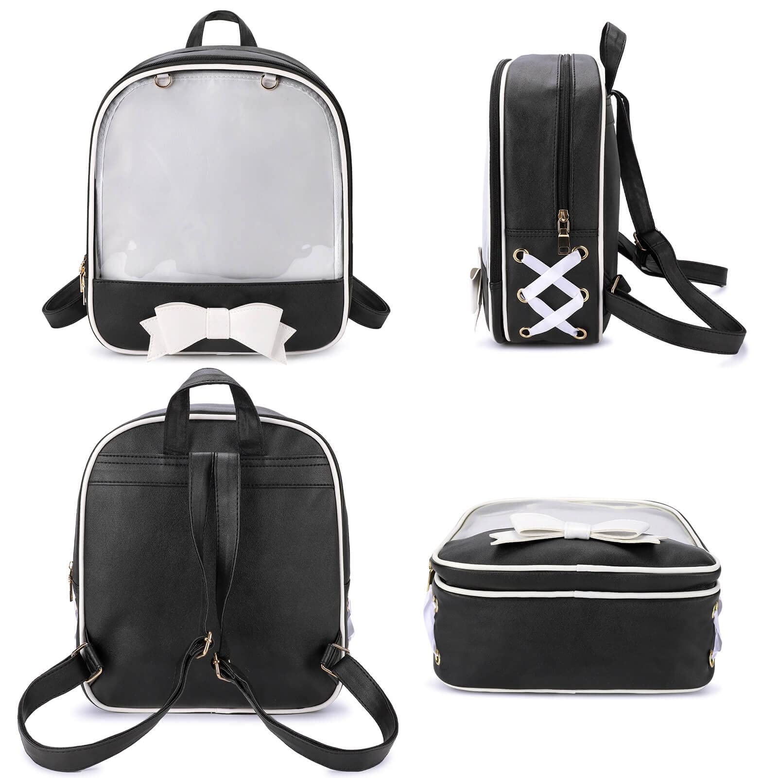 STEAMEDBUN Ita Bag Backpack Bowknot Kawaii Pin Display Backpack Bag with Insert