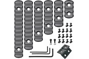 CG GEARS Picatinny Rail 3,5,7,9,11,13-Slot for Mlok, Polymer Rails Section Plus Offset Mount with T-Nuts, Screws & Allen Wrench