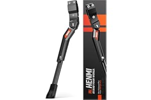 HENMI Bike Kickstand for Adult Bikes, Adjustable Bicycle Kickstand for Most 24"-29", Non-Slip Sole, Aluminum Alloy Material, Kickstand for Mountain Bike/Trek Bike（Updated Model）