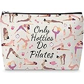 Pilates Lovers Makeup Bag for Women Pilates Gift for Yoga Lover Friend BFF Sister Christmas Birthday Gifts Mothers Day Presents for Coworker Thank You Cosmetic Bag for Pilate Teacher Instructor