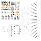 FZK Peg Board,4 Pack Plastic Pegboard, Pegboard