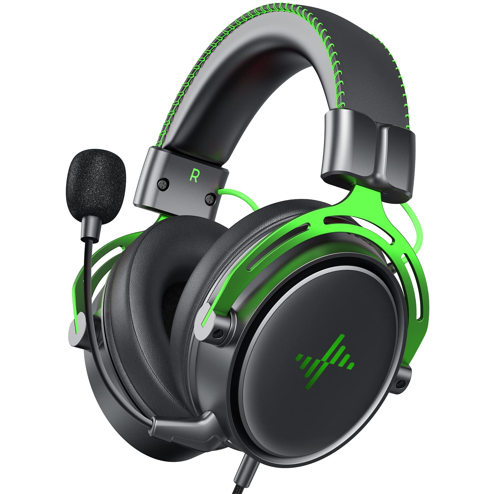 Gaming Headset for PS5 PS4 PC, Gaming Headphones with Noise Cancelling Mic, Wired Gamer Headsets for Computer Laptop Mac Nintendo NES Games