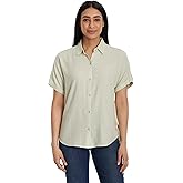 Gloria Vanderbilt Womens Daisy Short Sleeve High-Low Button Down Shirt Petite