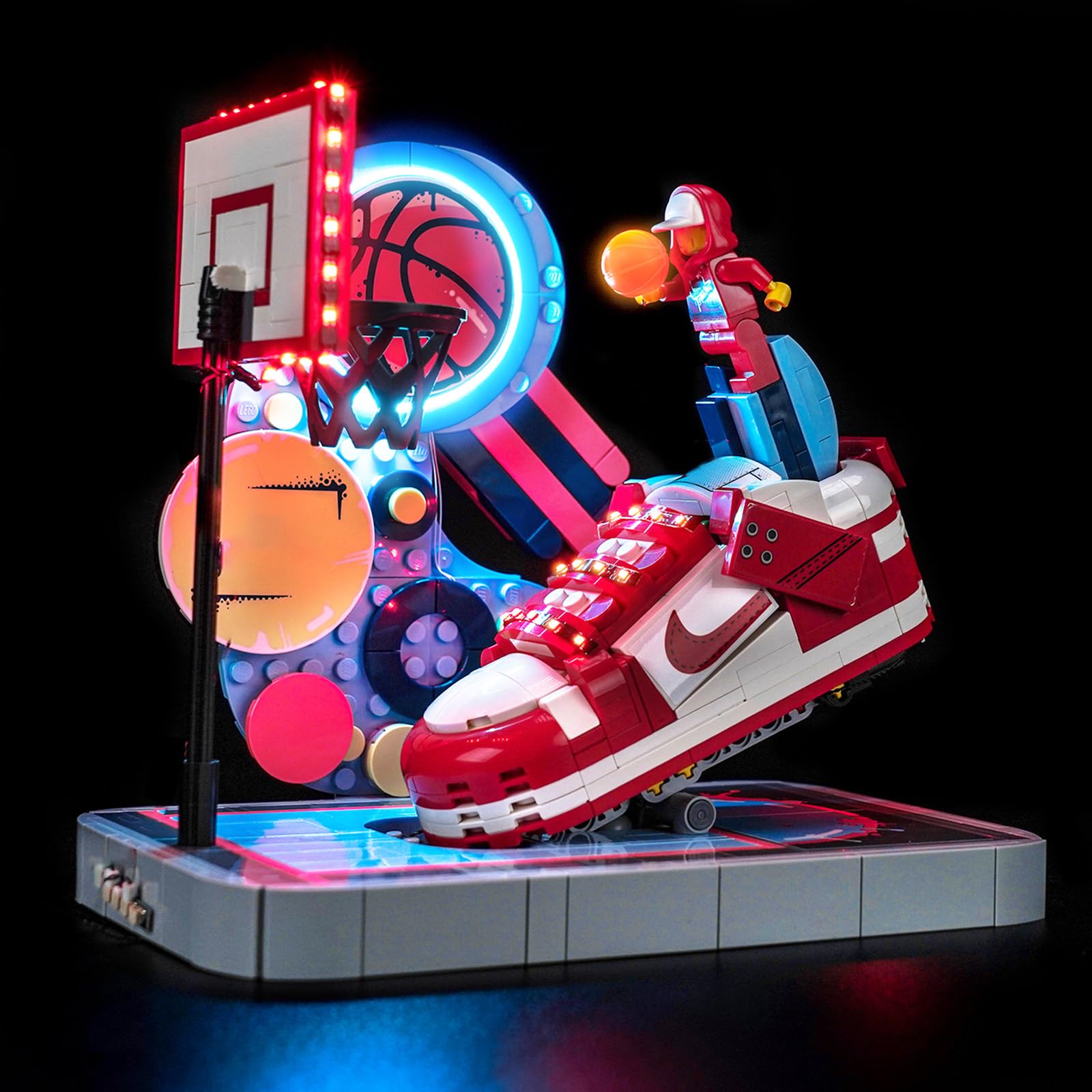 LocoLee Led Light Set Compatible with Lego 43021 Nike Dunk Trickshot Led Decoration Lighting Kit Compatible with Lego 43021 Building Blocks Model,Only Lights Set,No Model — image 1