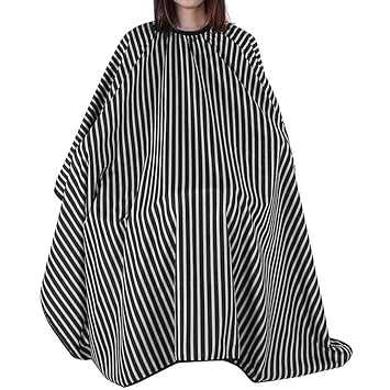 Amazon Com Hair Salon Cape Black And White Striped Waterproof