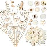 Cindeer 200 Pcs Reed Diffuser Sticks Set Include 10 Style 100 Pcs Natural Rattan Flower Reed 7 Style 100 Pcs Mixed Fragrance Diffuser Rattan Reed Fragrance Diffuser Replacement for Home Fragrance