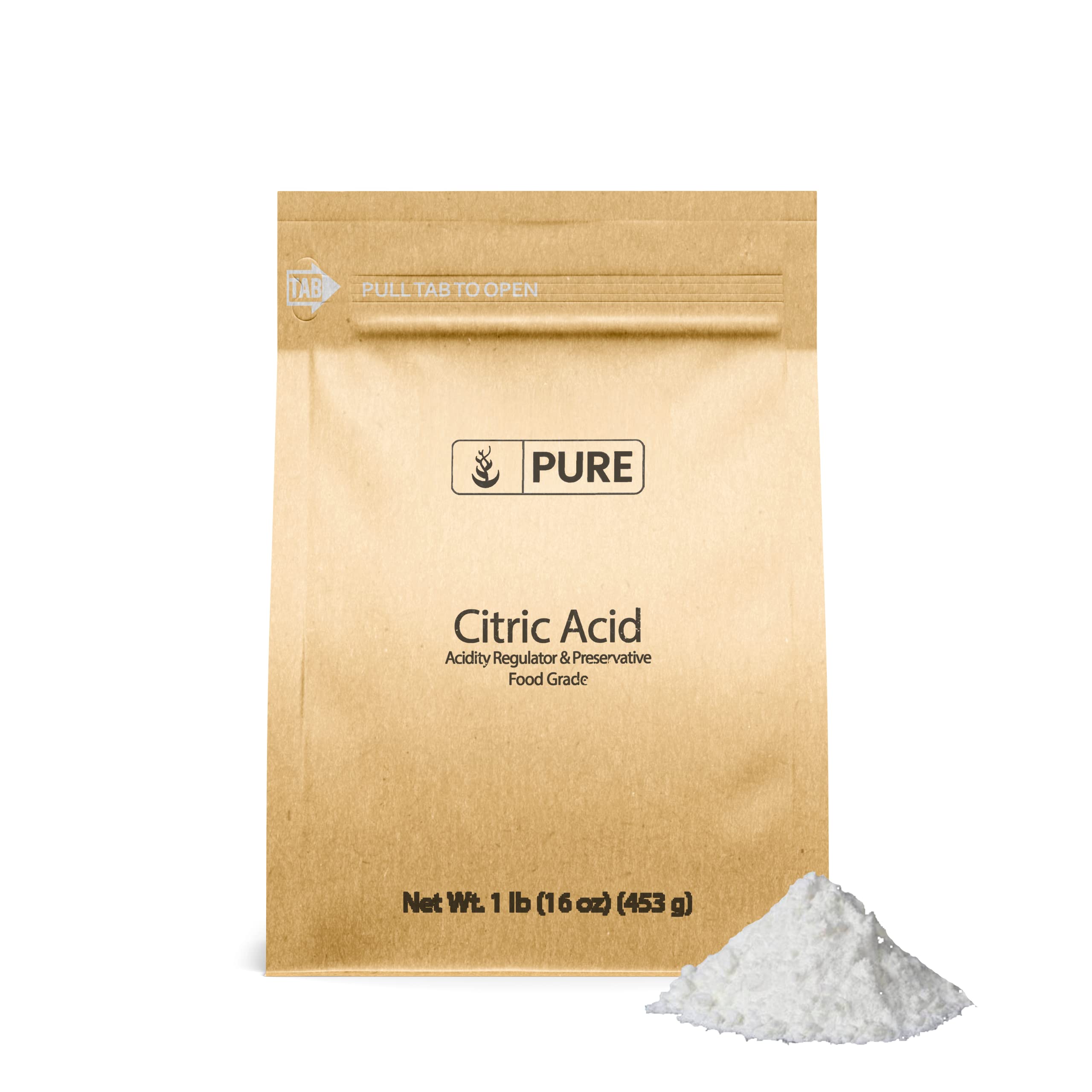 PURE ORIGINAL INGREDIENTS Citric Acid (1 lb) Eco-Friendly Packaging, Natural, Food Safe