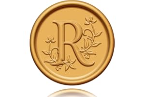 KKJCXY 20 Pack Letter R Wax Seal Stickers, Gold Initial Alphabet Self-Adhesive Wax Stickers for Wedding Party, Birthday, Christmas Envelope Seals
