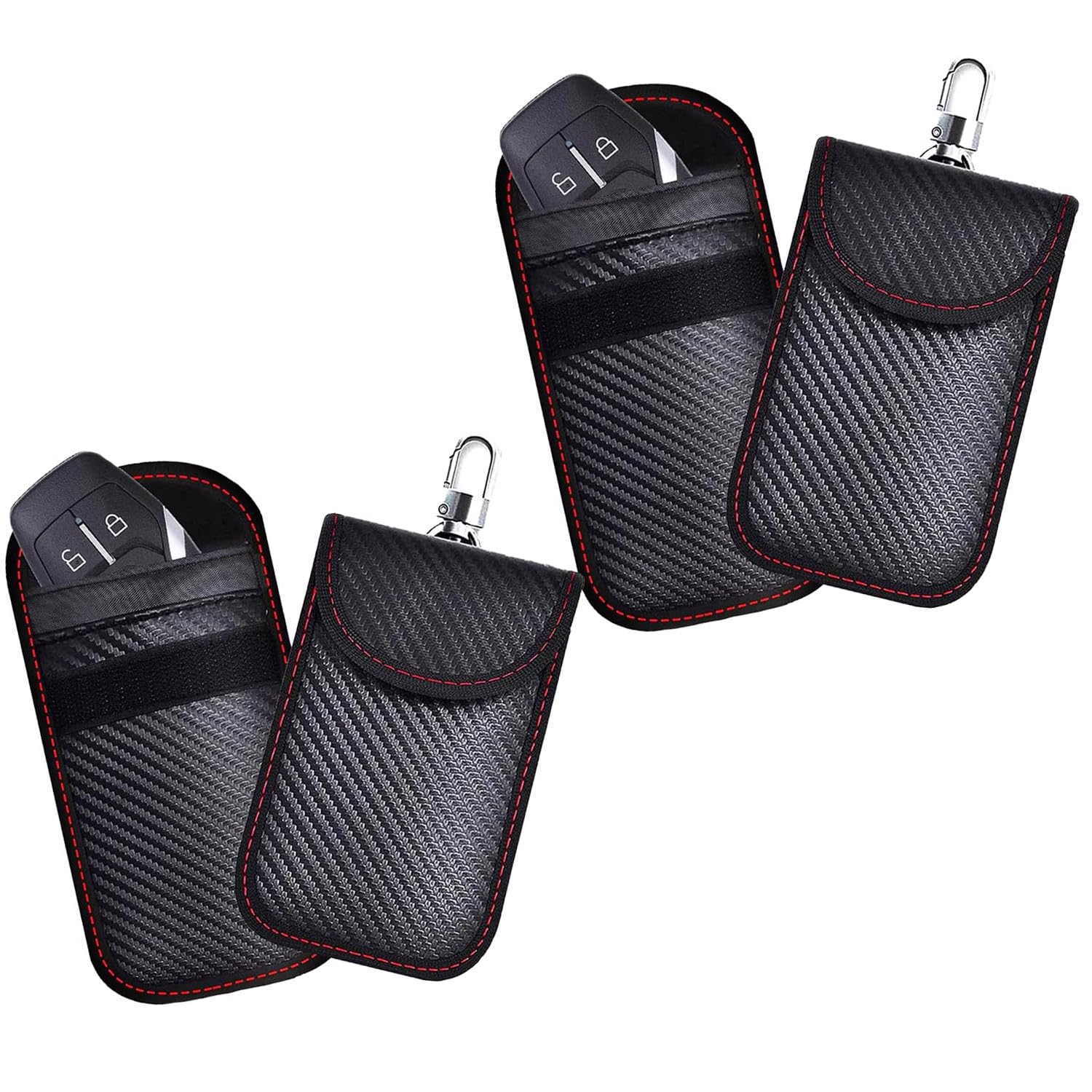 2 UR DOOR 2UD-faradayPouch-2 Faraday RFID Blocking Pouch, Black, Pack of 2, Set of 2 Pieces