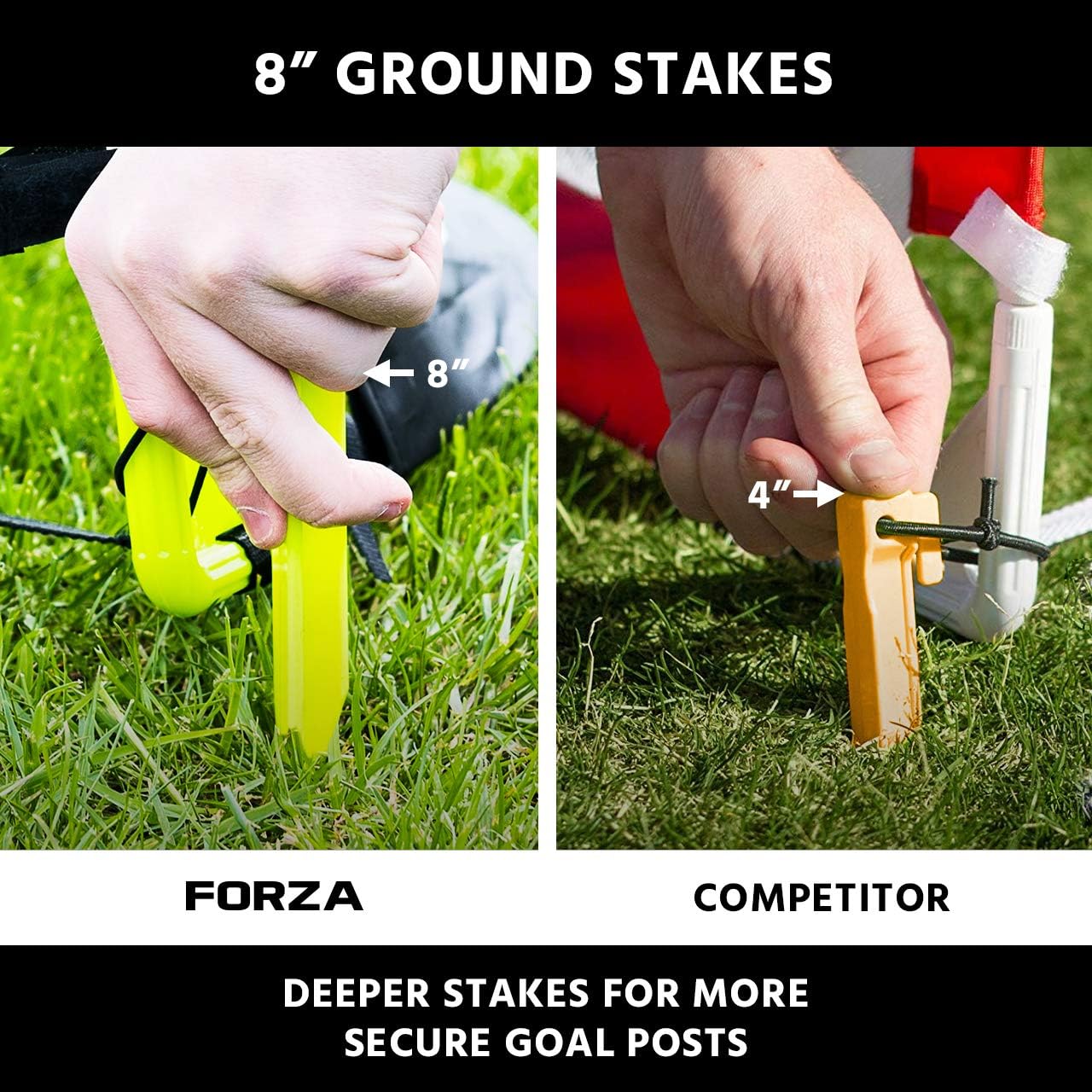 FORZA Flash Pop-Up Soccer Goals [Pair] – Portable Pro Soccer Nets [2.5ft, 4ft & 6ft] : Sports & Outdoors
