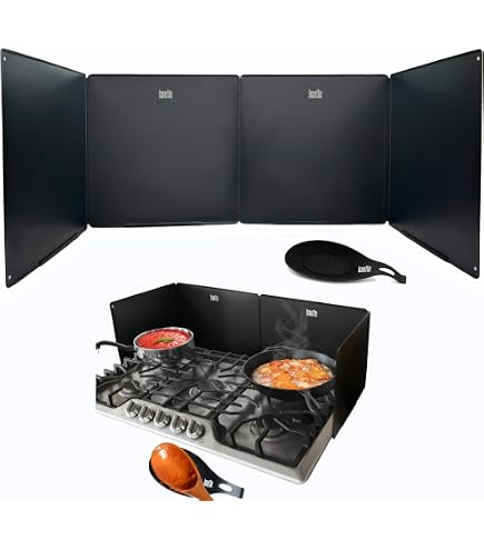 Écran Anti-Éclaboussures Pliable Acier Inox 29x40 Cm – Protection Cuisinière Gaz 2-3 Côtés