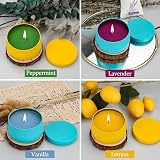 Amorxiao 8 Pcs Scented Candles Gift Set Soy Wax in Iron Tin, Travel Size view 5