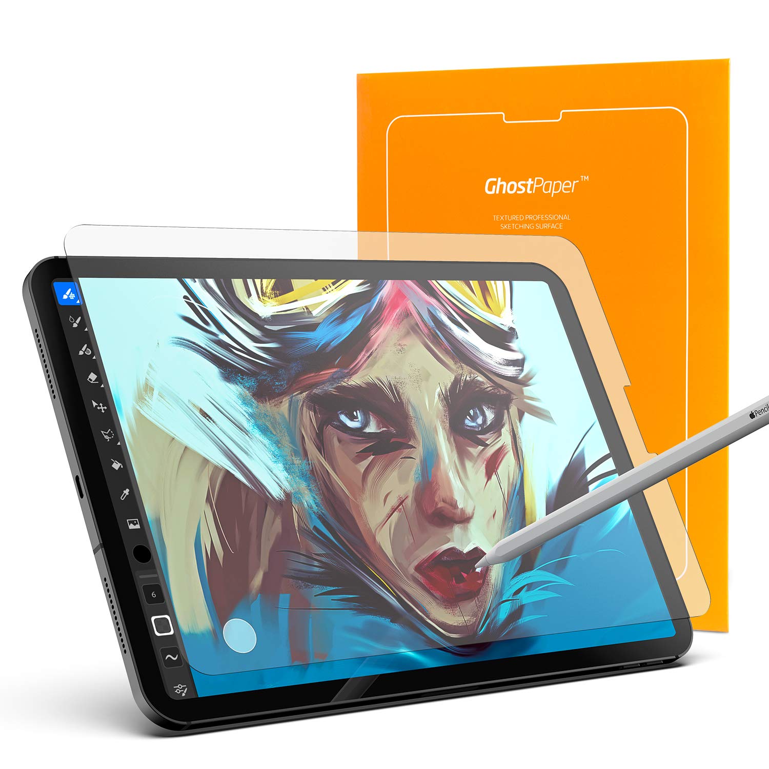 UPPERCASE GhostPaper Premium Paper Feel Texture Film, Matte Screen Protector for Writing, Sketching, Drawing Compatible with iPad Pro 11" with or without M1 Chips or 2020 iPad Air 10.9"