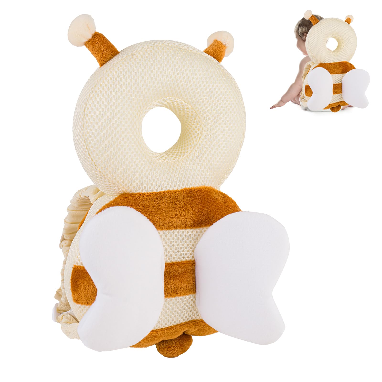 Baby Head Protector Backpack, Toddler Toddler Head Protector, Toddler Head Protector Padded Backpack Elasticated Carrier Wear (Bee) — image 1