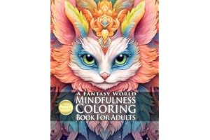A Fantasy World Mindfulness Coloring Book For Adults: Zen Adult Coloring Book For Mindful People With Stress Relieving Designs Animals, Mandalas, for ... Relaxation, Meditation for Men and Women