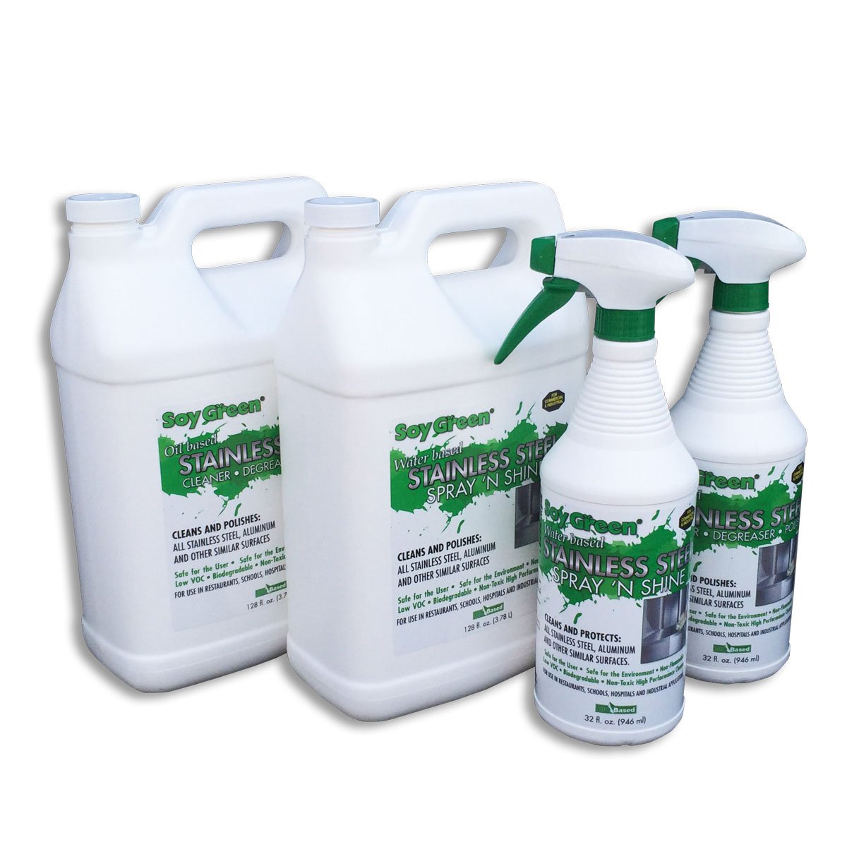 SoyGreen Stainless Steel Cleaner, Degreaser, and Polish