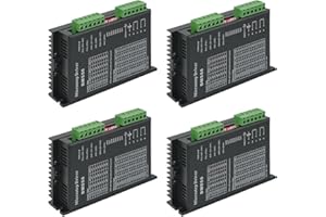 Tofelf 4pcs Stepper Driver, Upgraded DM556, 4A 9-42V 32 Subdivision for Nema 17/23 Stepper Motors, Single Axis Hybrid CNC Controller