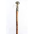 Bubba Stik Walking Cane Texas Style Walking Stick Made of Mahogany Stained Tennessee Hardwood and Topped with a Brass Hame Handle from a Real Horse Collar Harness. Made in Texas by Real Texans.