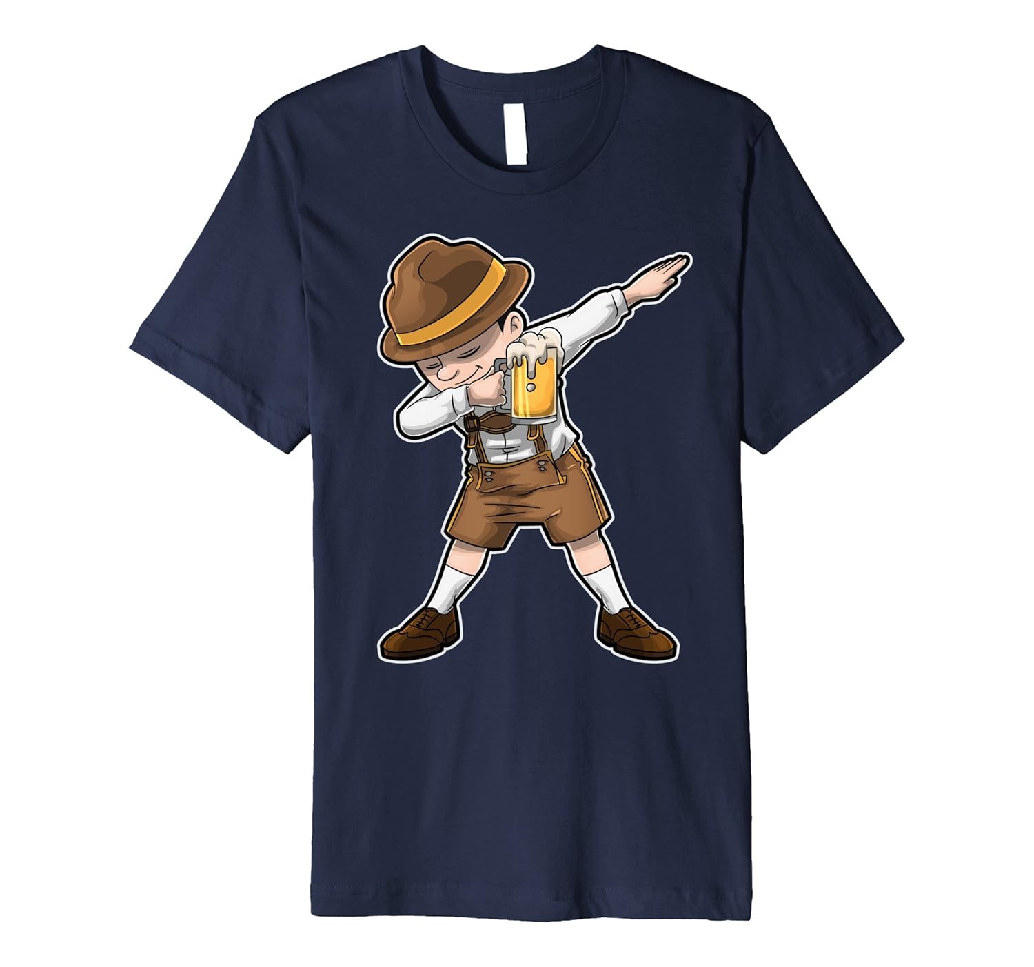 Oktoberfest Lederhosen Dabbing T Shirt Beer Waiter Dab Tees-ANZ