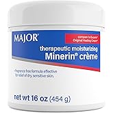 MAJOR Therapeutic Moisturizing Minerin Cr&eacute;me - Body Cream Moisturizer for Dry Skin - Fragrance-Free - 16 Oz. (1 Pack)