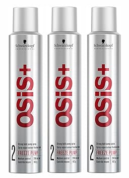 Schwarzkopf OSiS+ Freeze Pump 3 x 200 ml Osis Finish Pumpspray für starken Halt