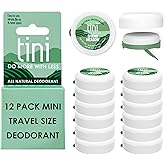 Tini Naturals Mini Travel Size Deodorant, Unisex Aluminum Free Deodorant with Coconut Oil & Shea Butter, 0.4oz each (12 Pack), Spring Meadow Scent