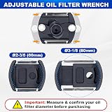 Spurtar Adjustable Oil Filter Wrench 60-80mm 1/2 Drive TFW30712 view 3