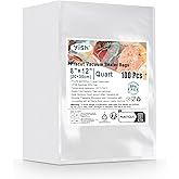 Vacuum Sealer Bags 100 Quart 8"×12" Precut Bags for Food Saver, Commercial Grade, BPA Free, Heavy Duty Food Sealing Bags for Storage, Meal Prep, Sous Vide