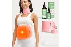 DAMKEE Castor Oil Pack Wrap with Heating for Waist and Neck, Jamaican Black Castor Oil Cold Pressed 130ml/4.58oz, Reusable Organic Castor Oil Pack Kit, Birthday Gift for Women Mom Men Dad (Pink)