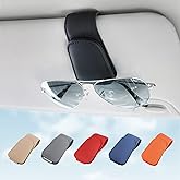 KanSmart Sunglass Holder for Car Sun Visor Magnetic Sunglasses Clip Leather | sun visor organizer, ticket card clip, universa
