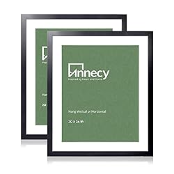 Annecy 20x24 Picture Frame Black（2 Pack）, 20 x