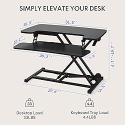 FLEXISPOT Height Adjustable 32in Standing Desk