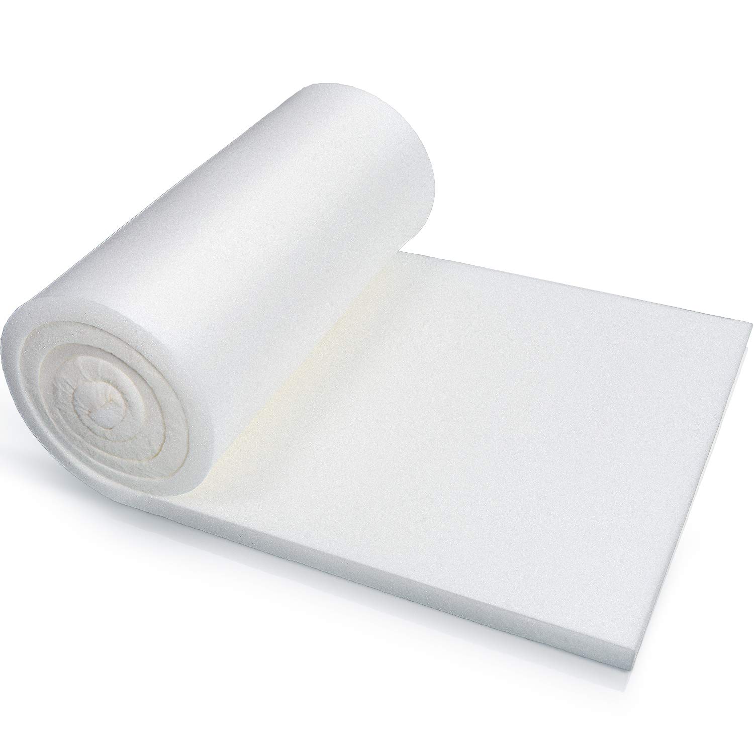 Photo 1 of Cushion Sheet Upholstery Foam High Density Foam Padding Seat Replacement Upholstery Wrap Sponge Padding for Cushions Chairs Packing Storage and Shipping(79 x 16 x 0.8 Inch,White)