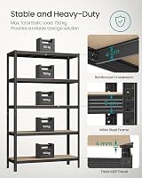 SONGMICS 5-Tier Steel Shelving Unit 60 x 120 x 200 cm Black GLR060B01 view 3