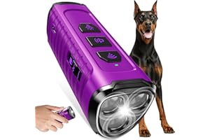 CBERSMG Dog Bark Deterrent Device, Anti Barking Device for Dogs 3X Ultrasonic to Stop Barking Neighbors Dog| 50ft Range, 5 Adjustable Modes, Flashlight & Beep | Safe & Effective for Small, Medium & Large Dogs