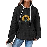 MARSVOVO Cozy Hoodies for Women Loose Comfy Classic Pullover Drawstring Funny Sweatshirts Fall Hoodies with Pocket
