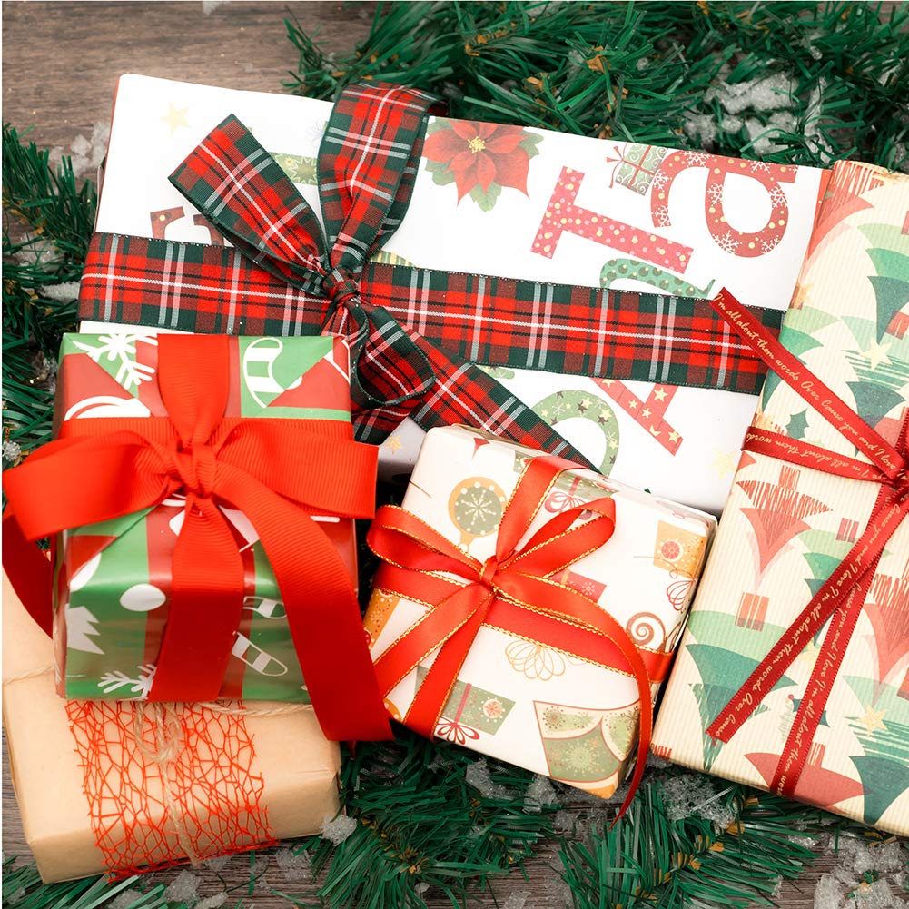 Solid Color Double Faced Red Satin Ribbon 3/8