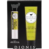 Dionis Goat Milk Moisturizing Hand Cream and Lip Balm Set, Crisp Pear | Gift Set, Moisturizing Lotion for Dry Skin, Hydrating Lip Treatment, Safe for Sensitive Skin, Lightweight Non-Greasy Formula
