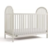 Graco Olivia 3-in-1 Convertible Crib, Frosted Oat | GREENGUARD Gold Certified, Solid Wood, Fits Standard Baby Crib Mattress, Converts to Toddler Bed &amp; Daybed, 4 Mattress Heights