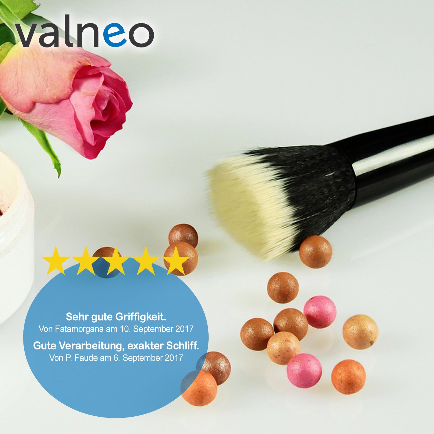 VALNEO Edelstahl Pinzette mit Ergonomie-Fingerauflage, Aufbewahrungsetui und präziser Spitze | 2 Jahre Zufriedenheitsgarantie | Haarentfernung, Augenbrauenpinzette Set