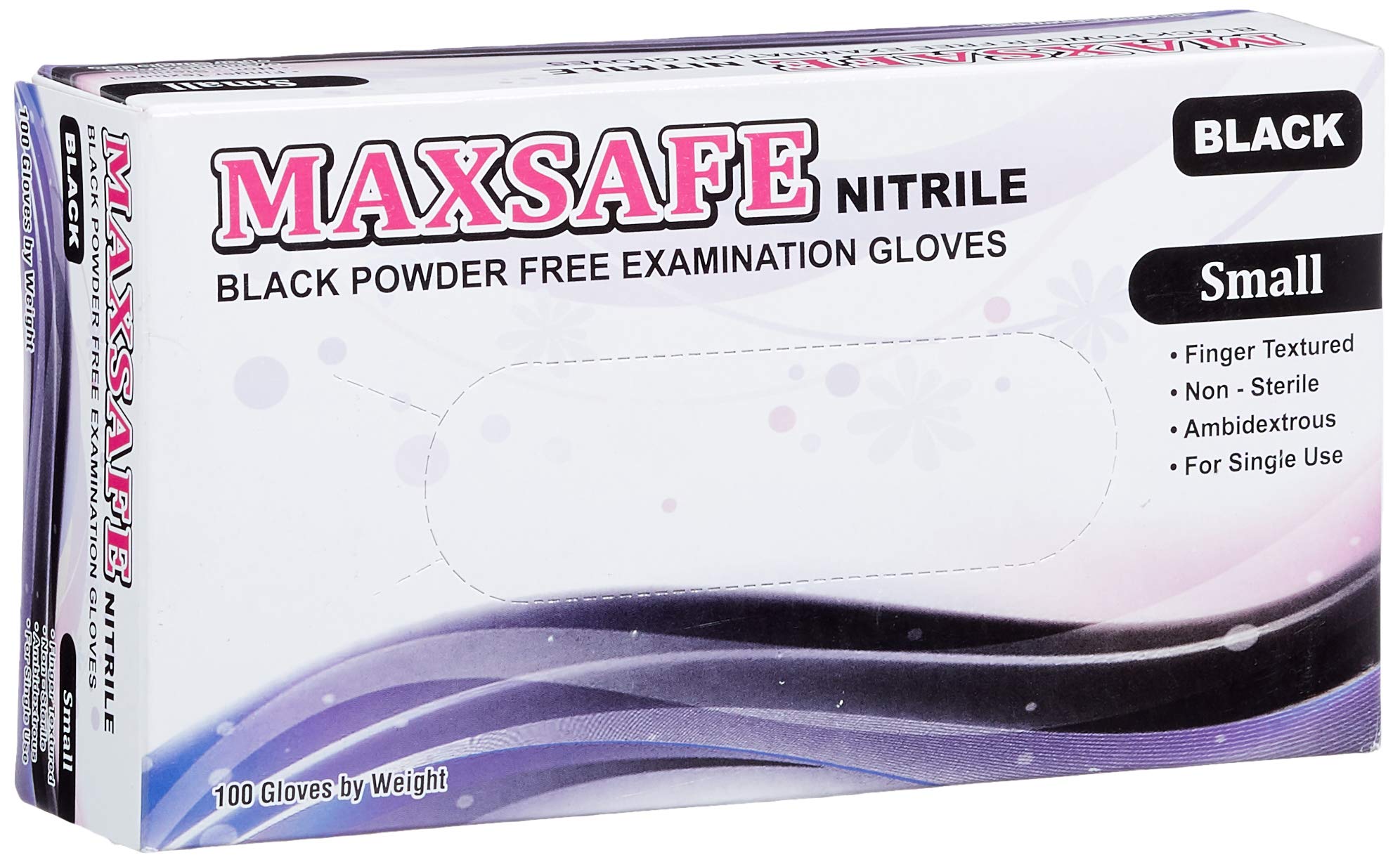 Maxsafe Maxsafe Nitryl Gloves Size S #Black 100 Pz 110 g
