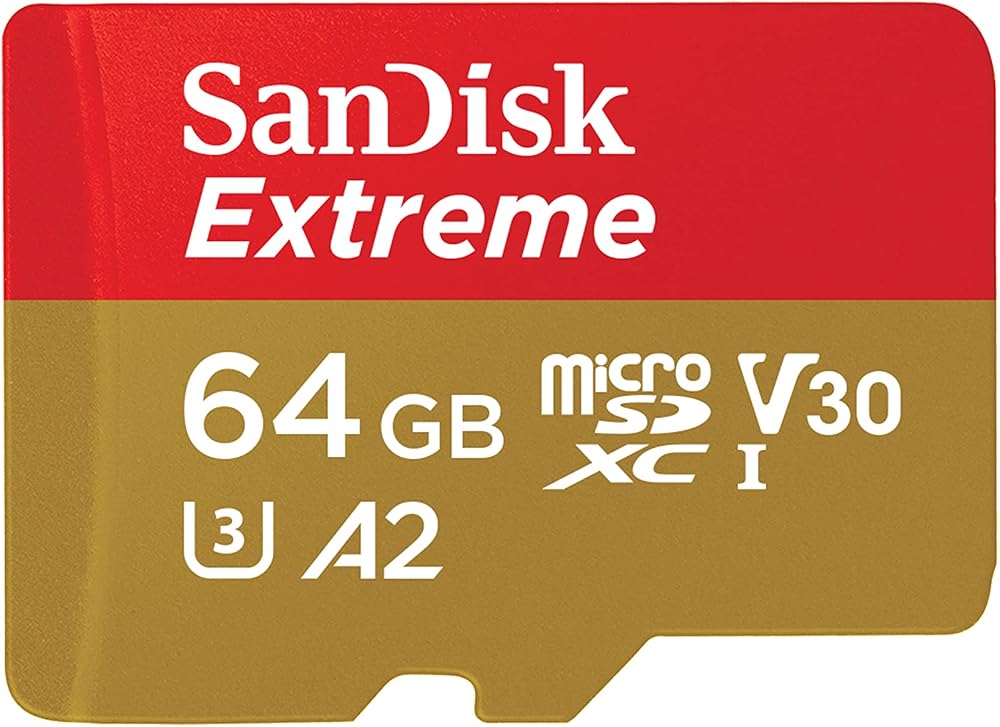 SanDisk 64GB Extreme microSDXC with Adapter UHS-I U3 V30 A2 C10 170MB/s