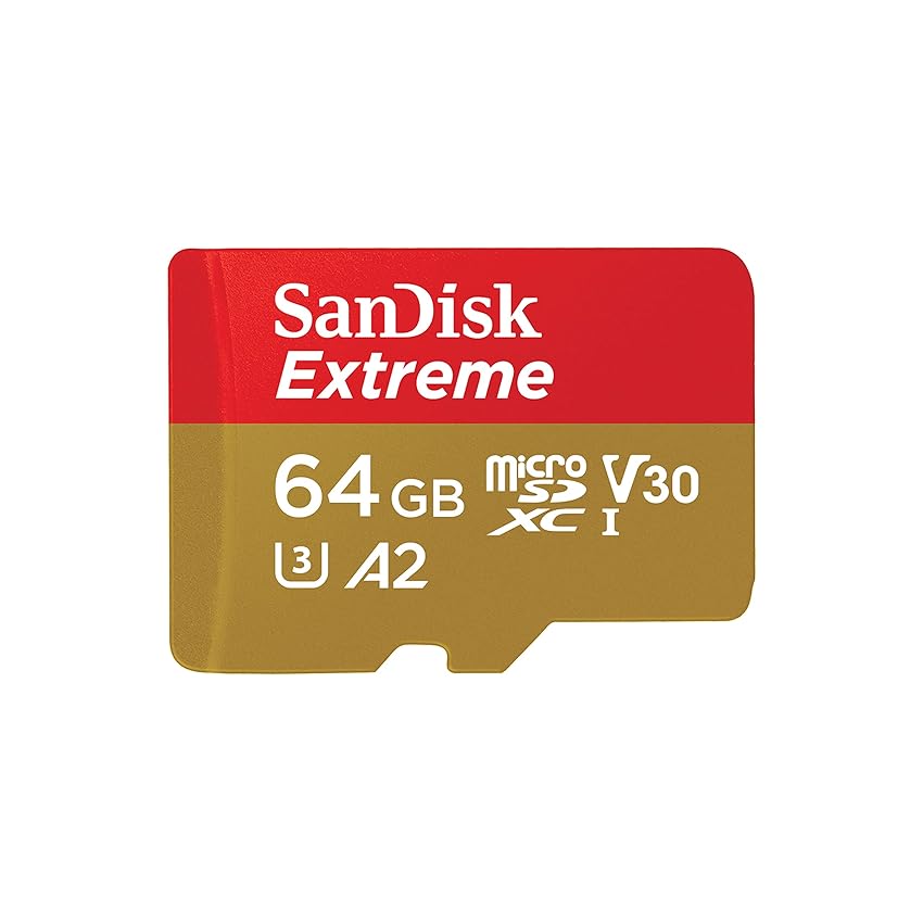 SanDisk Extreme 64 GB scheda microSDXC e adattatore SD e RescuePRO Deluxe