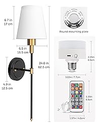 DORESshop Battery Operated Wall Sconce Set of