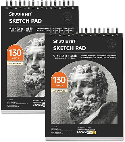 Design Ideation SKETCH Pad - 8.5x11" Multi-Media Paper For Pencil, Ink, Marker, Charcoal & Watercolor